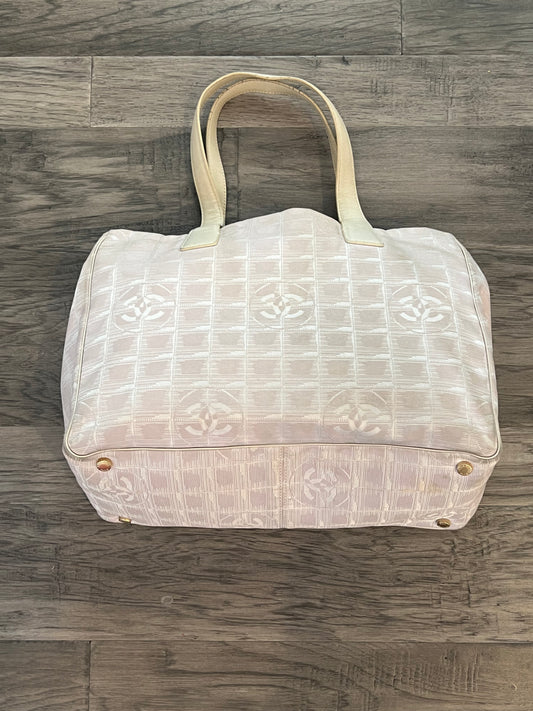 Chanel Travel Line CC Logo Tote Bag in Nylon Jacquard